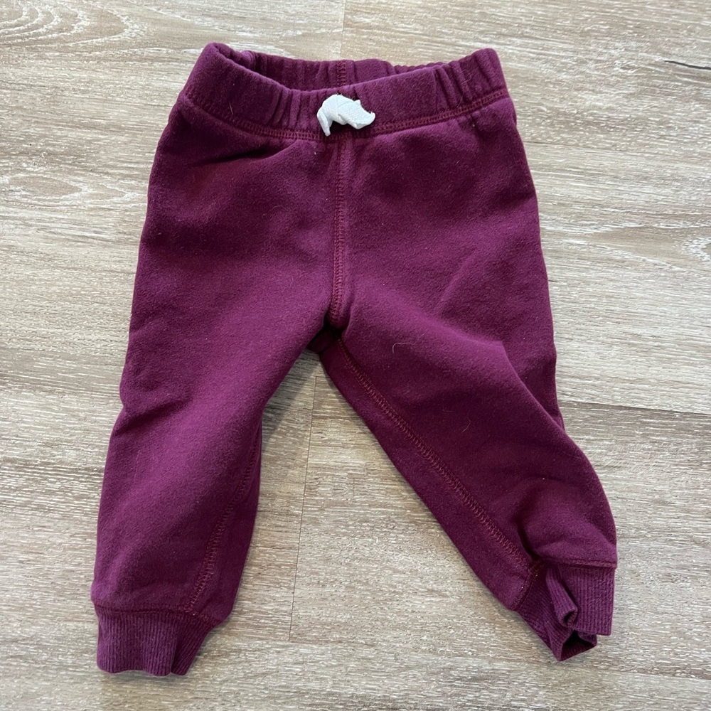 Carter's Purple Sweatpants Cozy Elastic Joggers